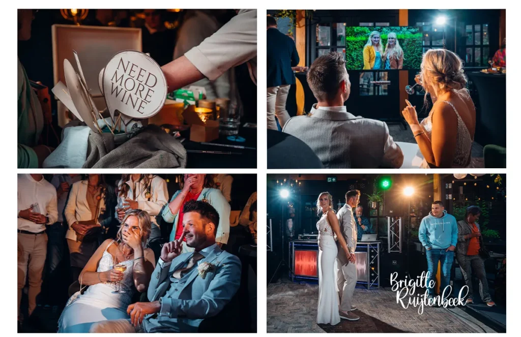Trouwfeest in Drachten met fotobooth, videoboodschap en eerste dans van het bruidspaar
